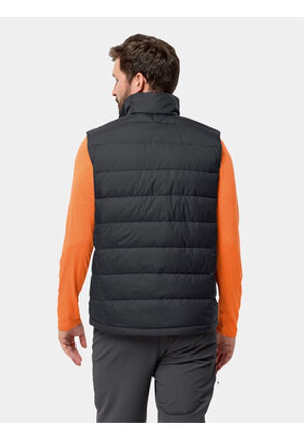 Jack Wolfskin Kamizelka Ather Down Vest 1207691 Czarny Regular Fit. Kolor: czarny. Materiał: syntetyk