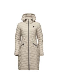 YOA - Płaszcz damski LOAP Jemina wodoodporny, długi. Kolor: beżowy. Materiał: puch. Długość: długie #1