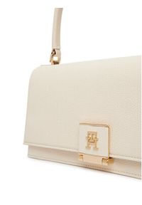 TOMMY HILFIGER - Tommy Hilfiger Torebka Th Monogram Pebble Grain Crossbody Bag AW0AW17216 Écru. Kolor: kremowy. Materiał: skórzane #4