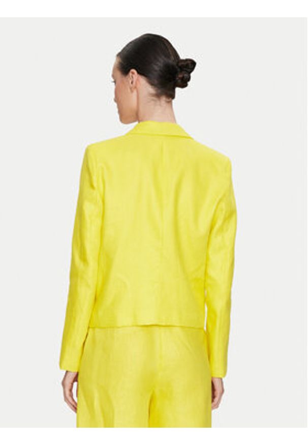 ViCOLO Marynarka TB0790 Żółty Regular Fit. Kolor: żółty. Materiał: len
