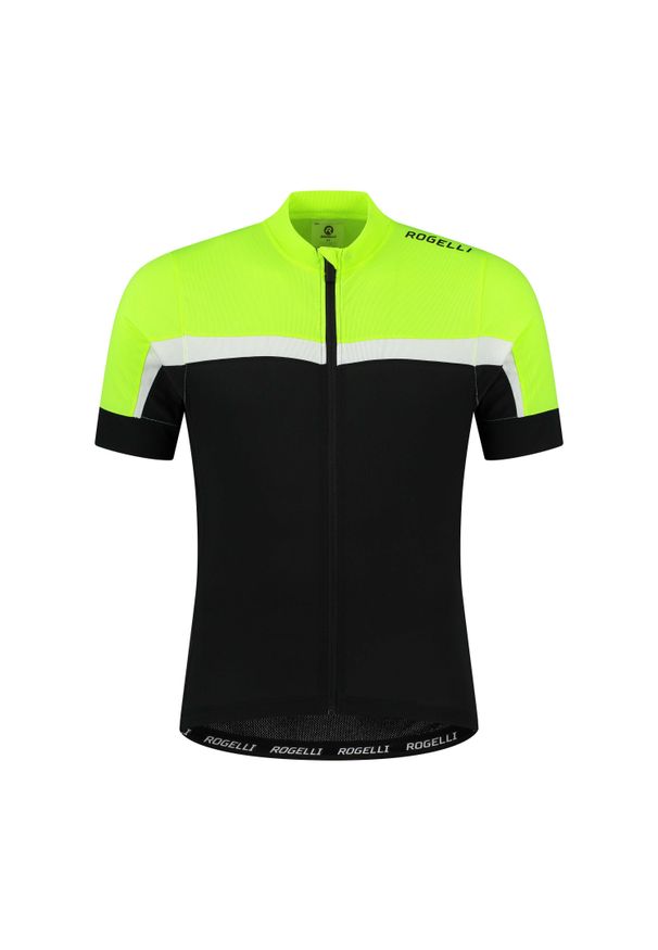 ROGELLI - Letnia koszulka rowerowa męska Rogelli COURSE. Kolor: zielony, biały, wielokolorowy, czarny, żółty. Sezon: lato