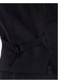 DKNY Kamizelka P3DTCR51 Czarny Regular Fit. Kolor: czarny. Materiał: len, wiskoza #3