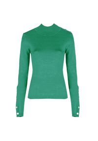 Silvian Heach Sweter | PGA22056LU | Kobieta | Zielony. Typ kołnierza: golf. Kolor: zielony. Materiał: nylon, wiskoza. Wzór: aplikacja #8