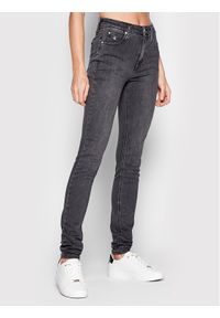 Calvin Klein Jeans Jeansy J20J214105 Szary Skinny Fit. Kolor: szary