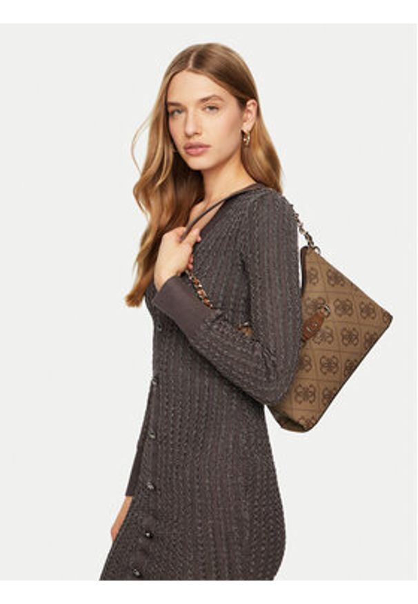 Guess Torebka HWOS86 54010 Brązowy. Kolor: brązowy. Materiał: skórzane