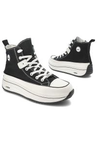 Czarne Sneakersy Rieker Sportowe Obuwie Damskie. Wysokość cholewki: przed kolano. Zapięcie: sznurówki. Kolor: czarny. Materiał: materiał. Szerokość cholewki: normalna #5