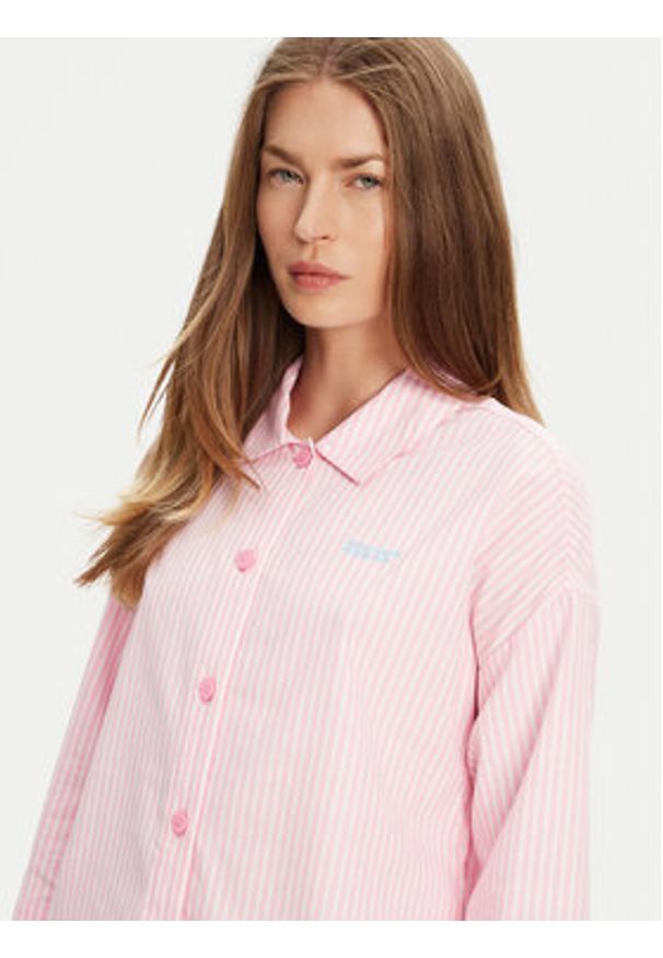 United Colors of Benetton - United Colors Of Benetton Koszulka piżamowa 4QFZ3M00A Różowy Regular Fit. Kolor: różowy. Materiał: bawełna