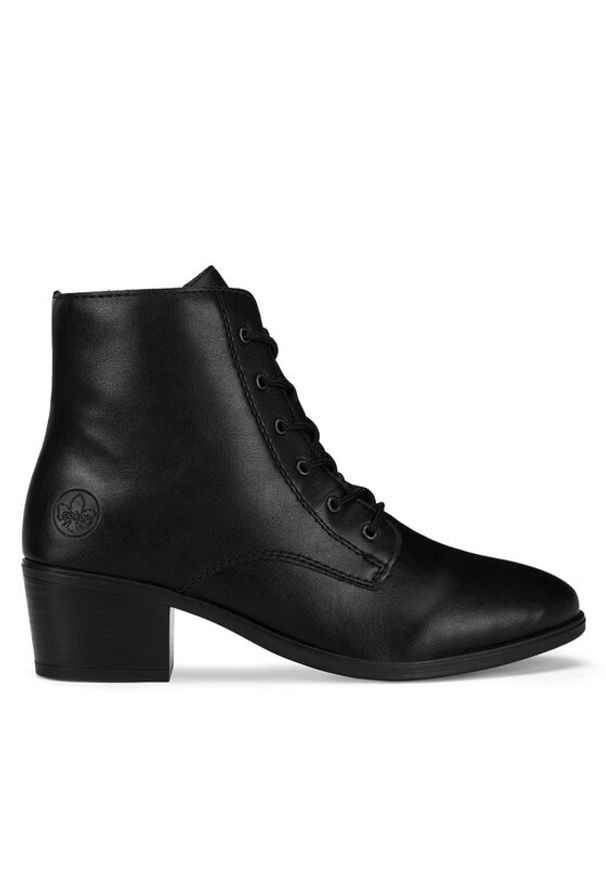 Rieker Trzewiki 73930-00 Czarny. Kolor: czarny. Materiał: materiał