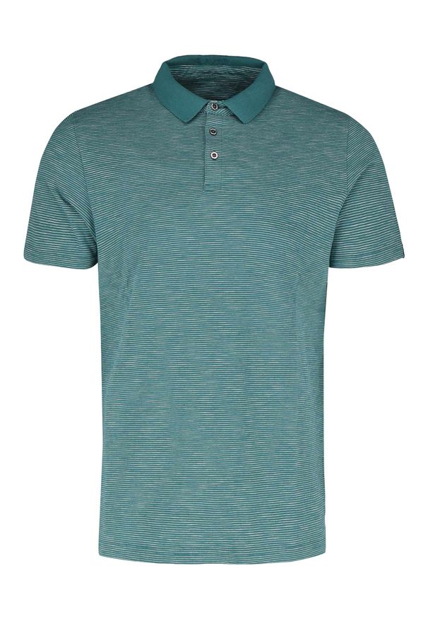 Volcano - Koszulka polo w paski O-MANGO. Typ kołnierza: polo. Materiał: prążkowany, bawełna, skóra, materiał. Długość rękawa: krótki rękaw. Długość: krótkie. Wzór: paski. Sezon: wiosna, lato. Styl: klasyczny