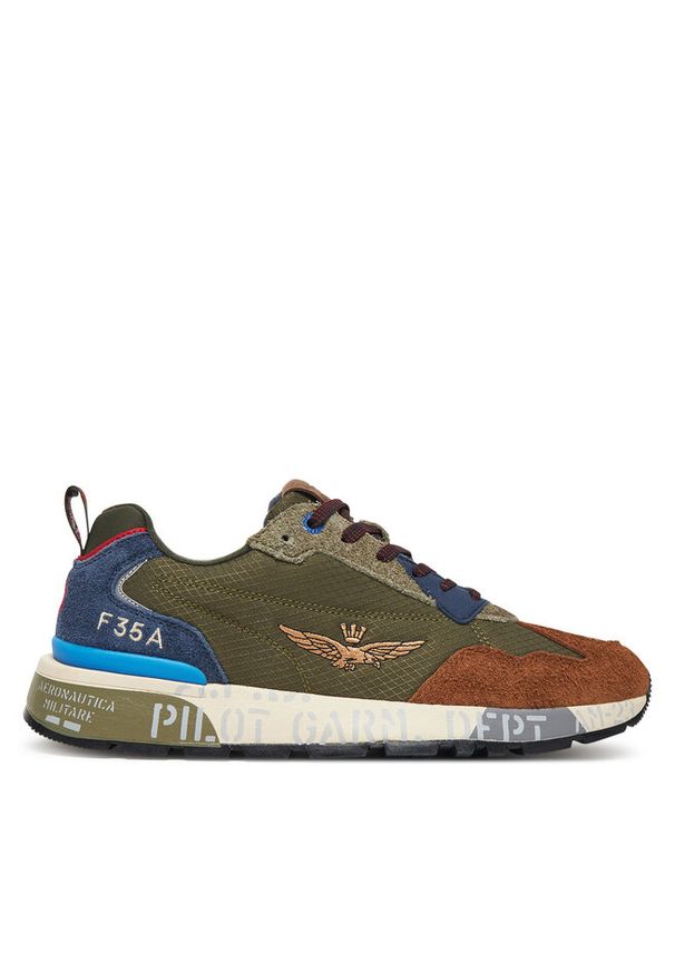 Sneakersy Aeronautica Militare. Kolor: zielony