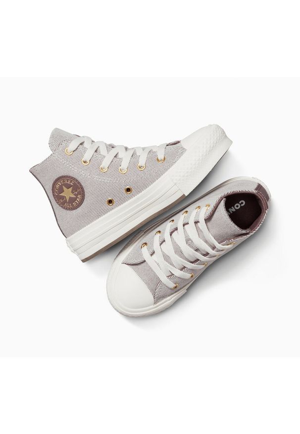 Adidasy Converse Con Obuwie Chuck Taylor As Eva Lift, Dzieci. Kolor: szary. Materiał: materiał