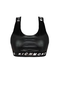 John Richmond - Richmond Sport Top "Fitness" | UWA220753TO | Fitness | Kobieta | Czarny. Kolor: czarny. Materiał: skóra ekologiczna. Długość rękawa: na ramiączkach. Styl: sportowy