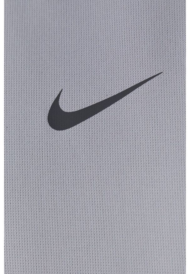 Nike - Bluza. Kolor: szary. Materiał: tkanina, włókno, skóra