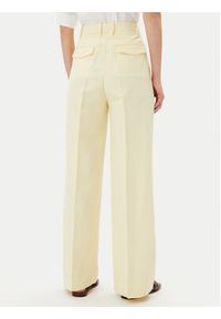 TOMMY HILFIGER - Tommy Hilfiger Spodnie materiałowe WW0WW45460 Żółty Relaxed Fit. Kolor: żółty. Materiał: len #5