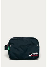 Tommy Jeans - Kosmetyczka. Kolor: niebieski. Materiał: poliester, materiał. Wzór: nadruk #1