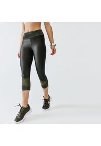 KALENJI - Legginsy do biegania krótkie damskie Kalenji Run Dry+ Feel. Materiał: poliester, materiał, elastan. Długość: krótkie. Sport: bieganie