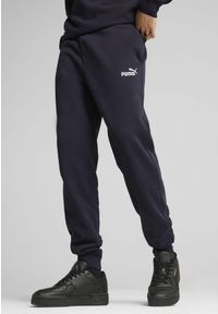 Puma - Męskie spodnie dresowe Essentials z logo No. 1 PUMA New Navy Blue. Kolor: niebieski. Materiał: dresówka