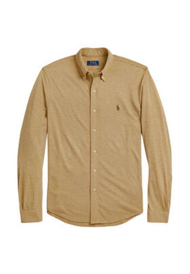 Polo Ralph Lauren Koszula 710654408115 Beżowy Regular Fit. Typ kołnierza: polo. Kolor: beżowy. Materiał: bawełna