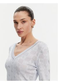 Guess Sweter W5GR07 Z3D60 Niebieski Regular Fit. Kolor: niebieski. Materiał: wiskoza