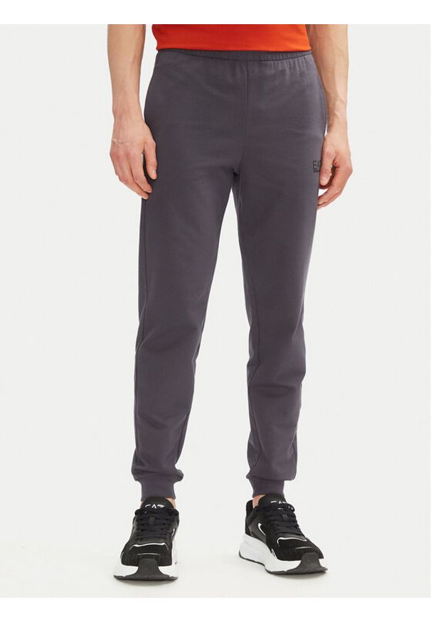 EA7 Emporio Armani Spodnie dresowe 8NPP66 PJVRZ U8115 Szary Slim Fit. Kolor: szary. Materiał: bawełna