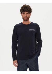 TOMMY HILFIGER - Tommy Hilfiger Longsleeve Stack MW0MW41293 Granatowy Regular Fit. Kolor: niebieski. Materiał: bawełna. Długość rękawa: długi rękaw