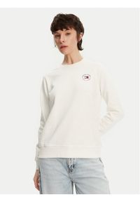 Tommy Jeans Bluza Essential DW0DW20639 Biały Regular Fit. Kolor: biały. Materiał: bawełna #1