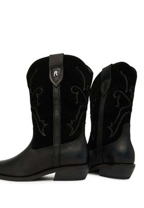 Replay - REPLAY Kowbojki GWN99.000.C0005L Czarny. Kolor: czarny. Materiał: skóra