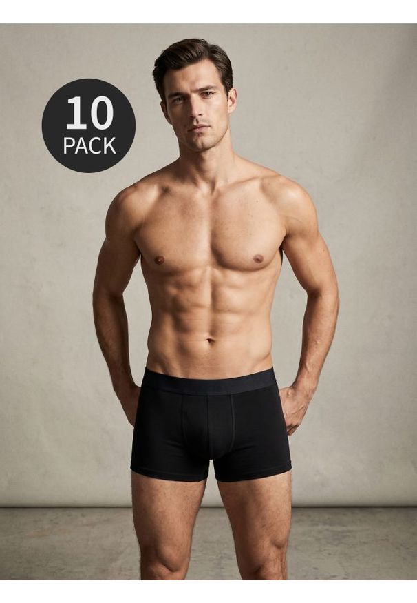 Sinsay - Bokserki Classic 10 pack - czarny. Kolor: czarny