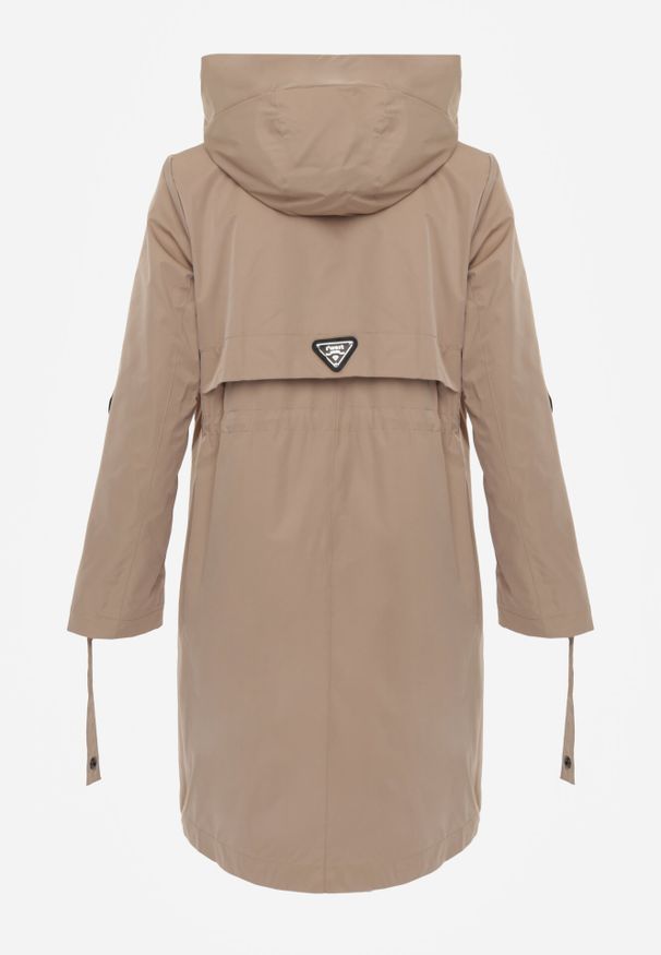 Born2be - Brązowa Przejściowa Kurtka Parka z Kapturem i Podwijanymi Rękawami Tinarose. Okazja: na spacer, na co dzień. Typ kołnierza: kaptur. Kolor: brązowy. Materiał: jeans, dresówka. Styl: casual