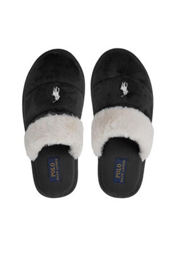 Polo Ralph Lauren Kapcie 842957049002 Czarny. Kolor: czarny. Materiał: materiał