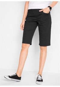 bonprix - Bermudy ze stretchem (2 pary). Kolor: czarny #1