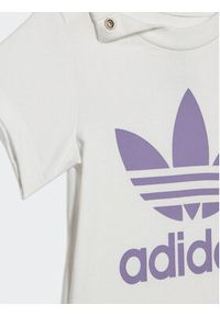 Adidas - adidas Komplet t-shirt i szorty sportowe Trefoil Shorts Tee Set IB8641 Fioletowy Regular Fit. Kolor: fioletowy. Materiał: bawełna #4