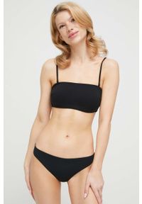 Calvin Klein biustonosz kąpielowy kolor czarny. Kolor: czarny. Materiał: włókno, materiał #4