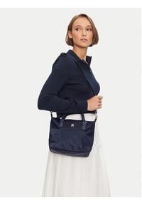TOMMY HILFIGER - Tommy Hilfiger Torebka Poppy Th Small Tote AW0AW15640 Granatowy. Kolor: niebieski #3