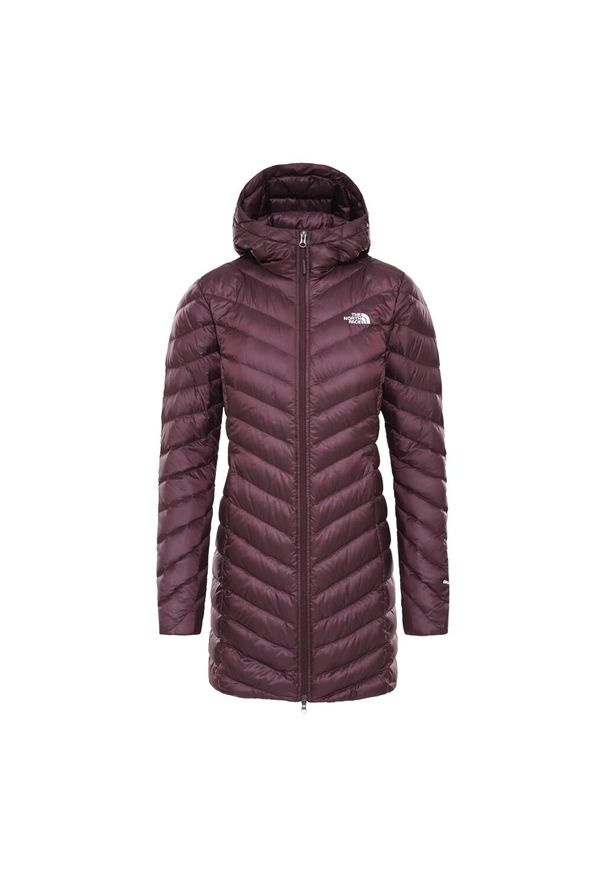 Kurtka turystyczna zimowa damska The North Face W Trevail Parka. Kolor: czerwony, wielokolorowy, brązowy. Sezon: zima