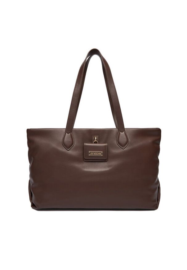 Love Moschino - LOVE MOSCHINO Torebka JC4358PP0NKN0313 Brązowy. Kolor: brązowy. Materiał: skórzane