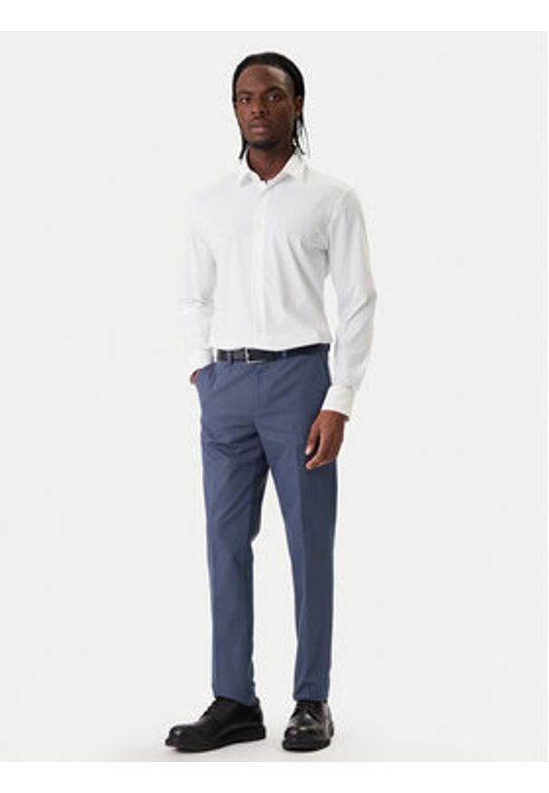 BOSS Chinosy P-Kaiton1 50543945 Niebieski Slim Fit. Kolor: niebieski. Materiał: bawełna