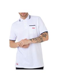 Koszulka Prosto Polo Mods KL221MTEE3013 - biała. Typ kołnierza: polo. Kolor: biały. Materiał: bawełna, tkanina. Długość rękawa: krótki rękaw. Długość: krótkie #1