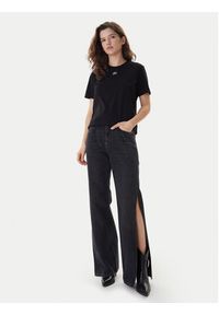 Karl Lagerfeld - KARL LAGERFELD T-Shirt B1W17091 Czarny Regular Fit. Typ kołnierza: dekolt w karo. Kolor: czarny. Materiał: bawełna #3