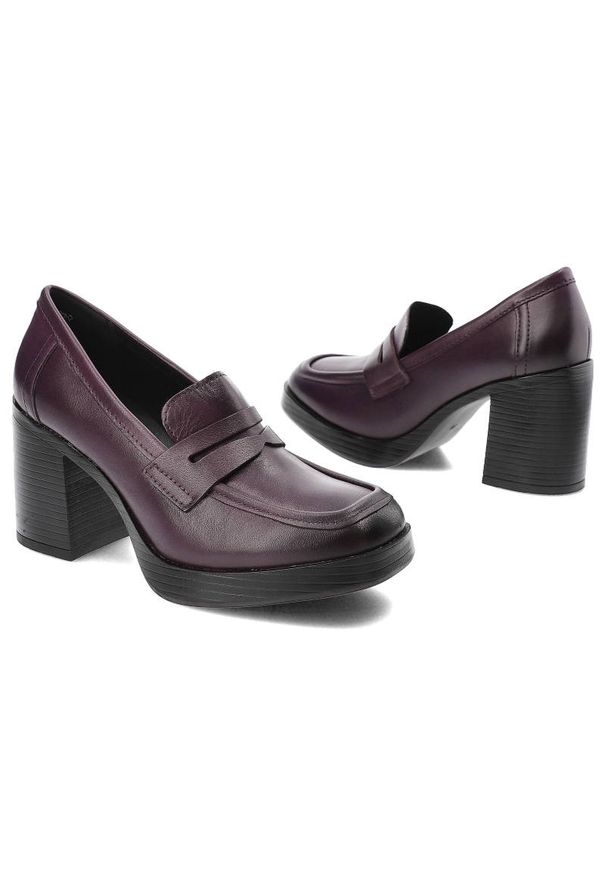 Fioletowe Półbuty Marco Tozzi Damskie Wygodne Obuwie. Okazja: na co dzień. Kolor: fioletowy. Materiał: jeans, skóra. Styl: casual, elegancki, klasyczny