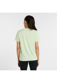 Koszulka damska New Balance WT41222MEW – miętowa. Kolor: miętowy. Materiał: poliester, materiał. Sport: fitness #3