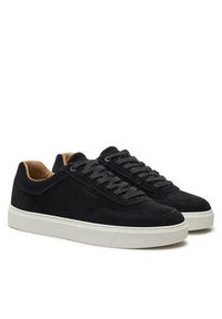 Calvin Klein Sneakersy Lace Up Suede HM0HM01792 Czarny. Kolor: czarny. Materiał: zamsz, skóra