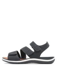 Geox Sandały D Sandal Vega D35R6A000EKC9999 Czarny. Kolor: czarny. Materiał: skóra
