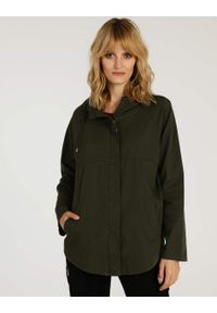 Unisono - BAWEŁNIANA BLUZA Z KAPTUREM 1-5089 MILITARE. Typ kołnierza: kaptur. Materiał: bawełna