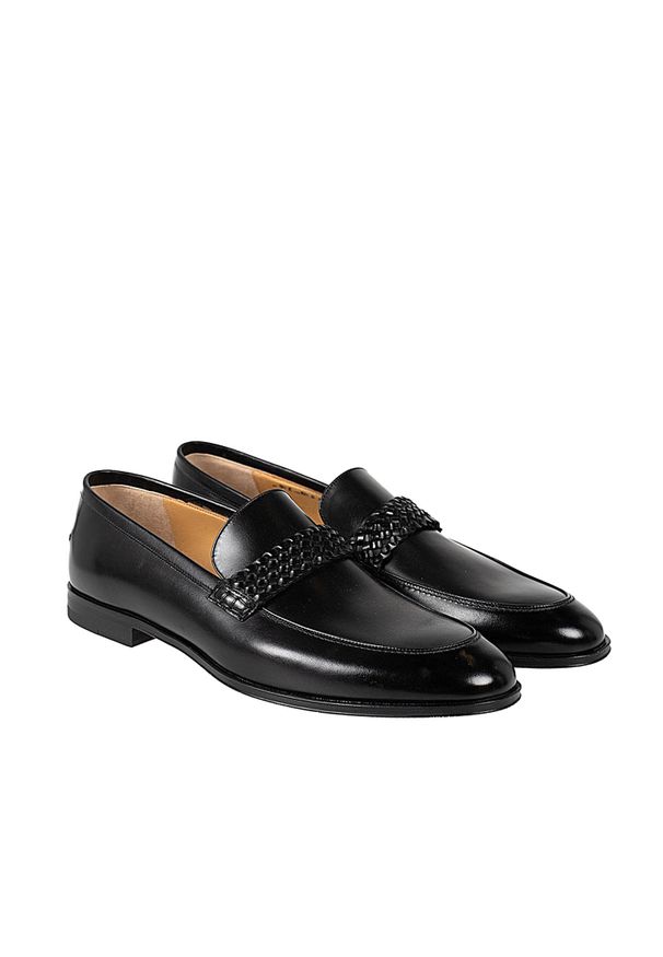 Bally Półbuty "Loafers" | 6231408 | Werden | Mężczyzna | Czarny. Zapięcie: bez zapięcia. Kolor: czarny. Materiał: skóra. Wzór: aplikacja