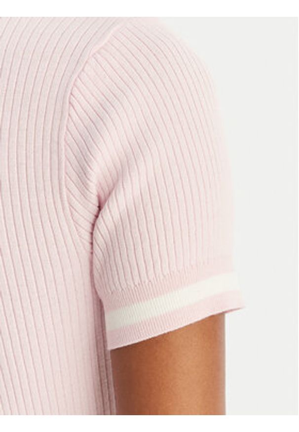 Guess Jeans Polo W6GRZ1 Z3P32 Różowy. Typ kołnierza: polo. Kolor: różowy. Materiał: wiskoza