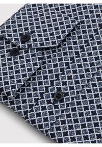 Pako Lorente - PAKO LORENTE – Granatowa koszula we wzór geometryczny. Kolor: niebieski. Materiał: elastan, bawełna. Długość rękawa: długi rękaw. Długość: długie. Wzór: geometria #8