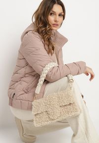 Born2be - Ciemnoróżowa Pikowana Kurtka ze Ściągaczem w Pasie i Odpinanym Kapturem Valentissa. Okazja: na co dzień. Kolor: różowy. Materiał: jeans, tkanina. Sezon: zima. Styl: klasyczny, casual #5