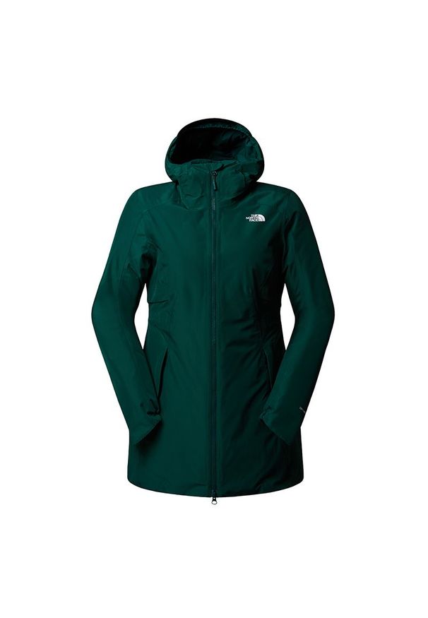 Kurtka damska The North Face Hikesteller Inulated Parka 0A8DYW1KI1 - zielona. Kolor: zielony. Materiał: poliester, syntetyk. Styl: elegancki. Sport: turystyka piesza