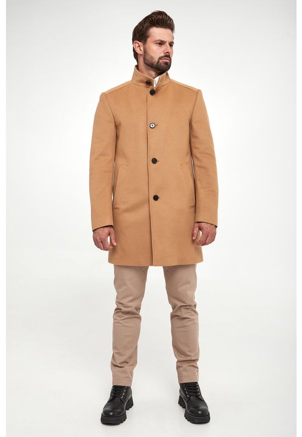 Płaszcz męski wełniany Maron JOOP!. Materiał: wełna